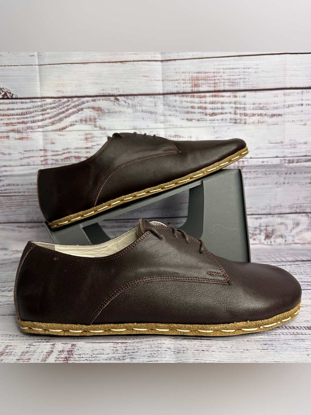 Earthing Harmony Handcrafted Lace Up Leather Shoes Women’s Size 41 (10-10.5)